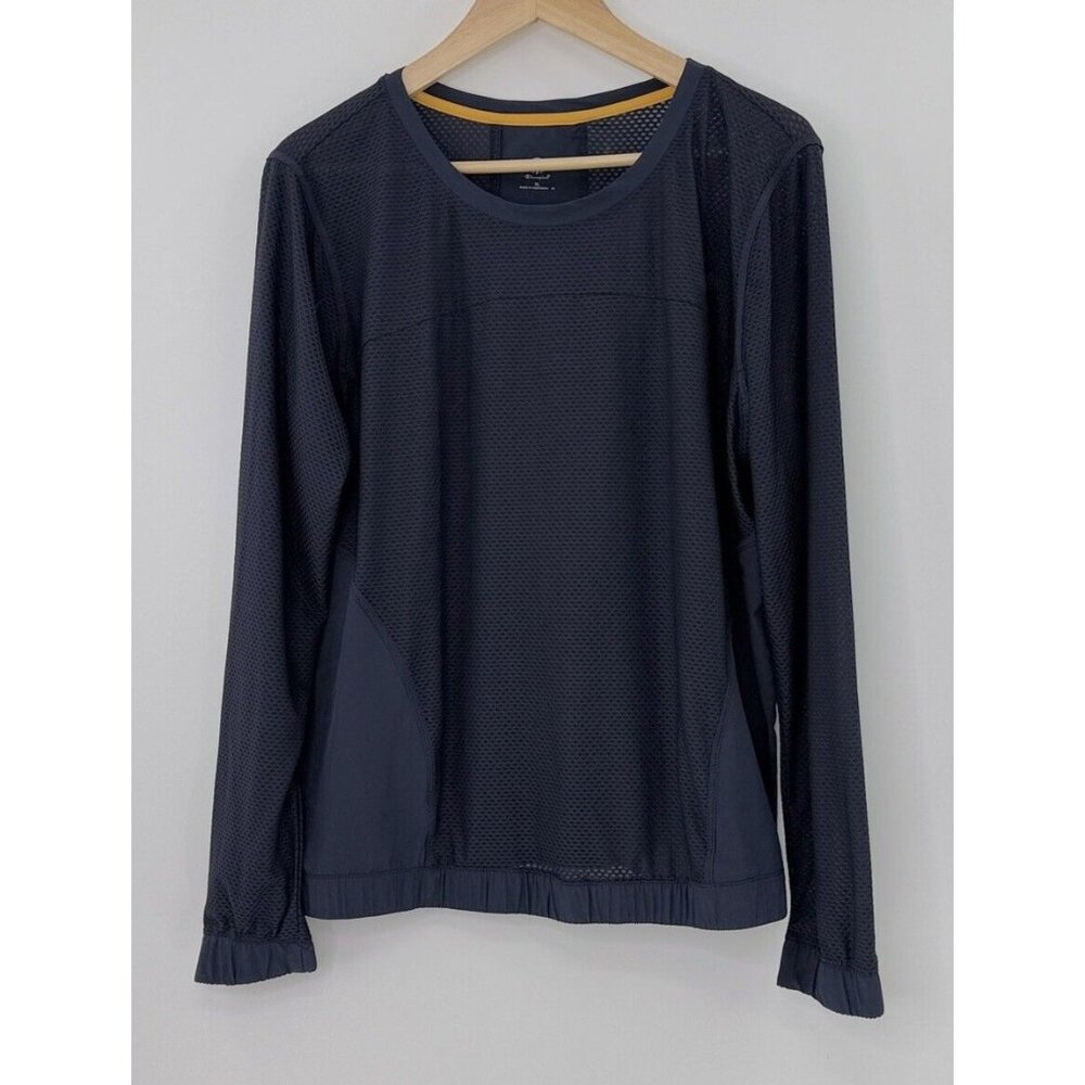 Champion Women's Workout Sheer Center‎ Navy Blue Pullover Elastic Waist  XL